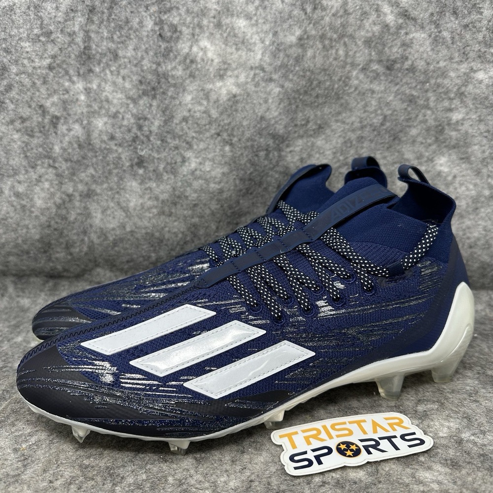 Adidas Adizero Primeknit Football Cleats Mens Size 12.5 Navy White GV9623
